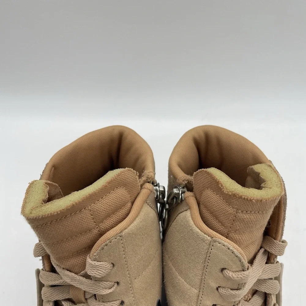 Nike Womens 7 Shoes Shoes Blazer Mid Rebel XX Bio Beige Suede Sneakers Side Zip‎